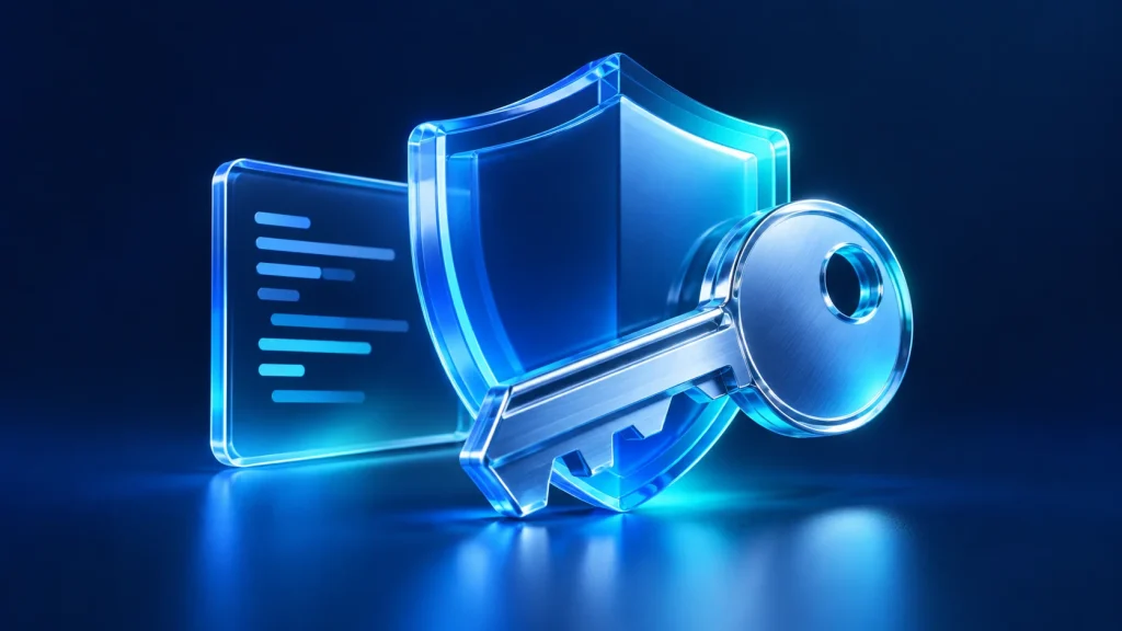 Chìa khóa và tấm khiên tượng trưng cho việc bảo vệ API key.
